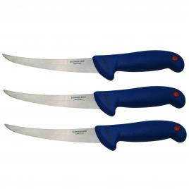 Set trei cutite de filetat ideallstore®, chef's blade, otel inoxidabil, 30 cm, albastru