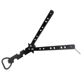 Briceag antrenament ideallstore®, party opener, deschizator capace, otel inoxidabil, 22.5 cm, negru