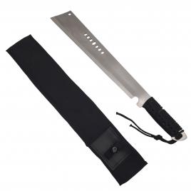 Maceta de vanatoare ideallstore®, battle knife, 49.5 cm, otel inoxidabil, argintiu, teaca inclusa