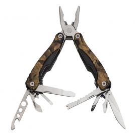 Cleste multifunctional ideallstore®, survival gear, otel inoxidabil, 10 functii, 22 cm, camuflaj, husa inclusa