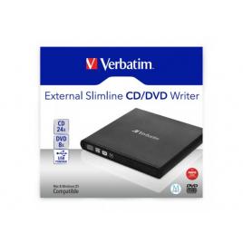 Verbatim mobile dvd rewriter usb2.0 black, incl. data burning sw