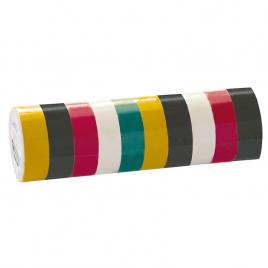 Benzi izolatoare multicolor 19x0.13mm / 10m, 10/set