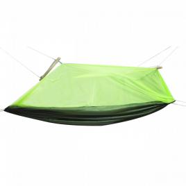 Hamac de camping dublu (2 persoane), 200 x 100 cm + plasa de tantari, culoare