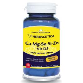 Ca+mg+se+si+zn organice cu d3 30cps herbagetica