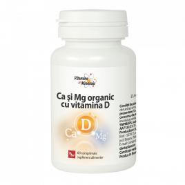 Calciu & magneziu organic cu vitamina d 60cpr dacia plant