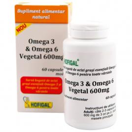 Omega 3&omega 6 vegetal 600mg 60cps moi