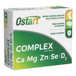 Ostart complex ca+mg+zn+se+d3 30cpr