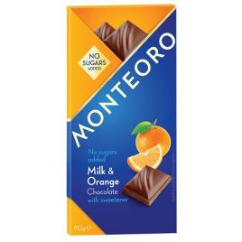Cioc. lapte&portocale f. zahar monteoro 90gr