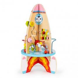 Racheta educationala din lemn 8 in 1 ecotoys