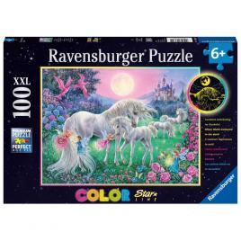 Puzzle unicorni la lumina lunii 100 piese starline ravensburger