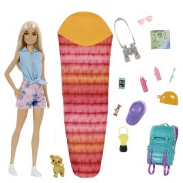 Set de joaca barbie camping malibu cu accesorii