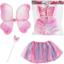 Costum zana cu fustita, aripioare si bagheta magica princess friends toi-toys