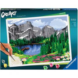 Pictura pe numere ravensburger - vedere montana