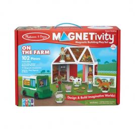 Set magnetic de joaca la ferma melissa & doug 102 piese