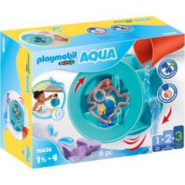 Playmobil 1.2.3 - roata de apa cu pui de rechin