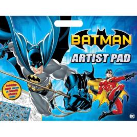 Bloc de colorat batman artist pad cu stickere alligator