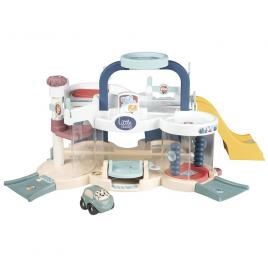 Pista de masini smoby first garage cu masinuta
