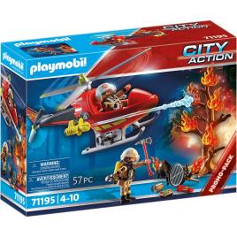 Playmobil city action - elicopter de pompieri cu 2 figurine