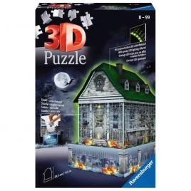 Puzzle 3d cu led casa bantuita 216 piese ravensburger