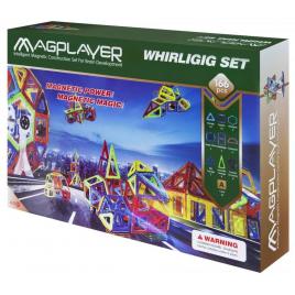 Joc de constructie magnetic 166 piese magplayer