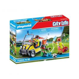 Playmobil city life - vehicul galben de salvare