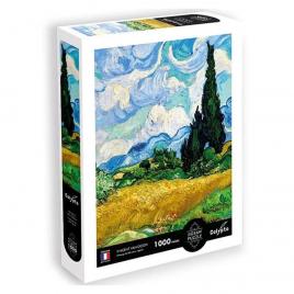 Puzzle camp de grau cu chiparosi 1000 piese