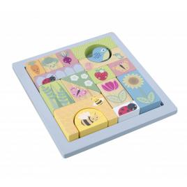 Cuburi de construit gradina de primavara orange tree toys 18 piese