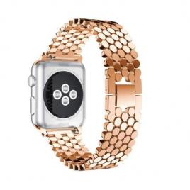 Curea de dama compatibila apple watch, otel inoxidabil auriu 38/40 mm
