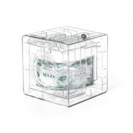 Pusculita amuzanta tip puzzle, 9x9 cm, gonga® transparent