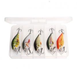 Set 5 Voblere stiuca 6cm, 12.6gr, Fishingbox, plutioare, floating, multicolor