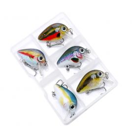 Set 5 voblere clean, biban, avat, Fishingbox, plastic, multicolor, 3 cm