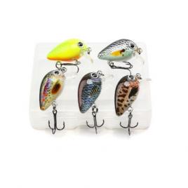 Set 5 voblere clean primavara , biban, avat, Fishingbox, setul 2, plastic, multicolor, 3 cm