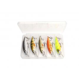 Set 5 voblere slow sinking 8cm, Fishingbox, multicolor, 8cm, 11.5gr, Minnow