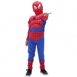 Costum ultimate spiderman ideallstore® pentru copii, town saviour, 100% poliester, 120-130 cm, rosu