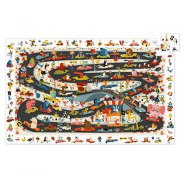 Puzzle observatie djeco raliul masinilor 54 piese