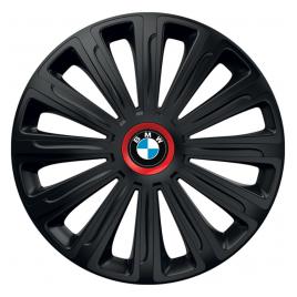 Set 4 capace roti Negre Cu Inel Rosu Trend R14 pentru gama auto BMW