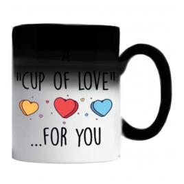 Cana magica termosensibila personalizata cu mesaj a cup of love 330 ml Creative Rey R