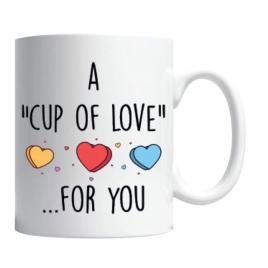 Cana personalizata cu mesaj a cup of love 330 ml Creative Rey R