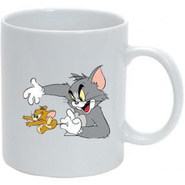 Cana Cartoon Tom and Jerry alb 330ml D768