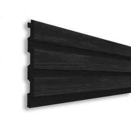 Riflaj decorativ din duroplimer, negru, 290 x 11,5 x 1,2 cm