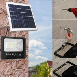 Proiector solar cu panou solar si telecomanda Lampa solara cu Leduri Aexya Putere 100W
