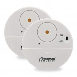 Set de 2 Alarme pentru geamuri Doberman Security Alb