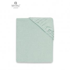 Miminu - cearceaf cu elastic pentru patut 120x60 cm, din terry, material certificat oeko tex standard 100, cold mint