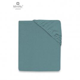 Miminu - cearceaf cu elastic pentru patut 120x60 cm, din terry, material certificat oeko tex standard 100, nepal green