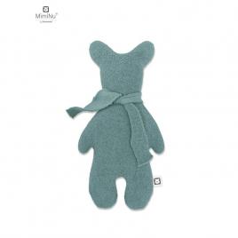 Miminu - jucarie textila moale pentru bebelusi, bear krzys, din thermofrotte, dimensiune 31 x 17 cm, material certificat oeko tex standard 100, nepal green