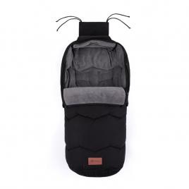 Petite&mars - sac de iarna impermeabil, pentru patut, carucior si scaun auto, 4 in 1, universal, 82x49 cm, warmy, negru