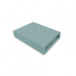 Qmini - cearceaf cu elastic pentru patut leagan sau patut co-sleeper, dimensiune 90x40 cm, din bumbac certificat oeko tex standard 100, dark mint