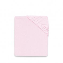 Qmini - cearceaf cu elastic pentru patut leagan sau patut co-sleeper, dimensiune 90x40 cm, din bumbac terry, material certificat oeko tex standard 100, pink