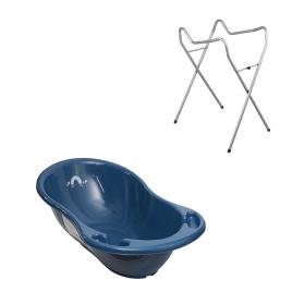 Set cadita baie meteo albastru 102 cm + suport universal metalic me