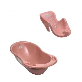 Set cadita copii baie meteo roz 102 cm cu senzor de temperatura + suport anatomic cadita me